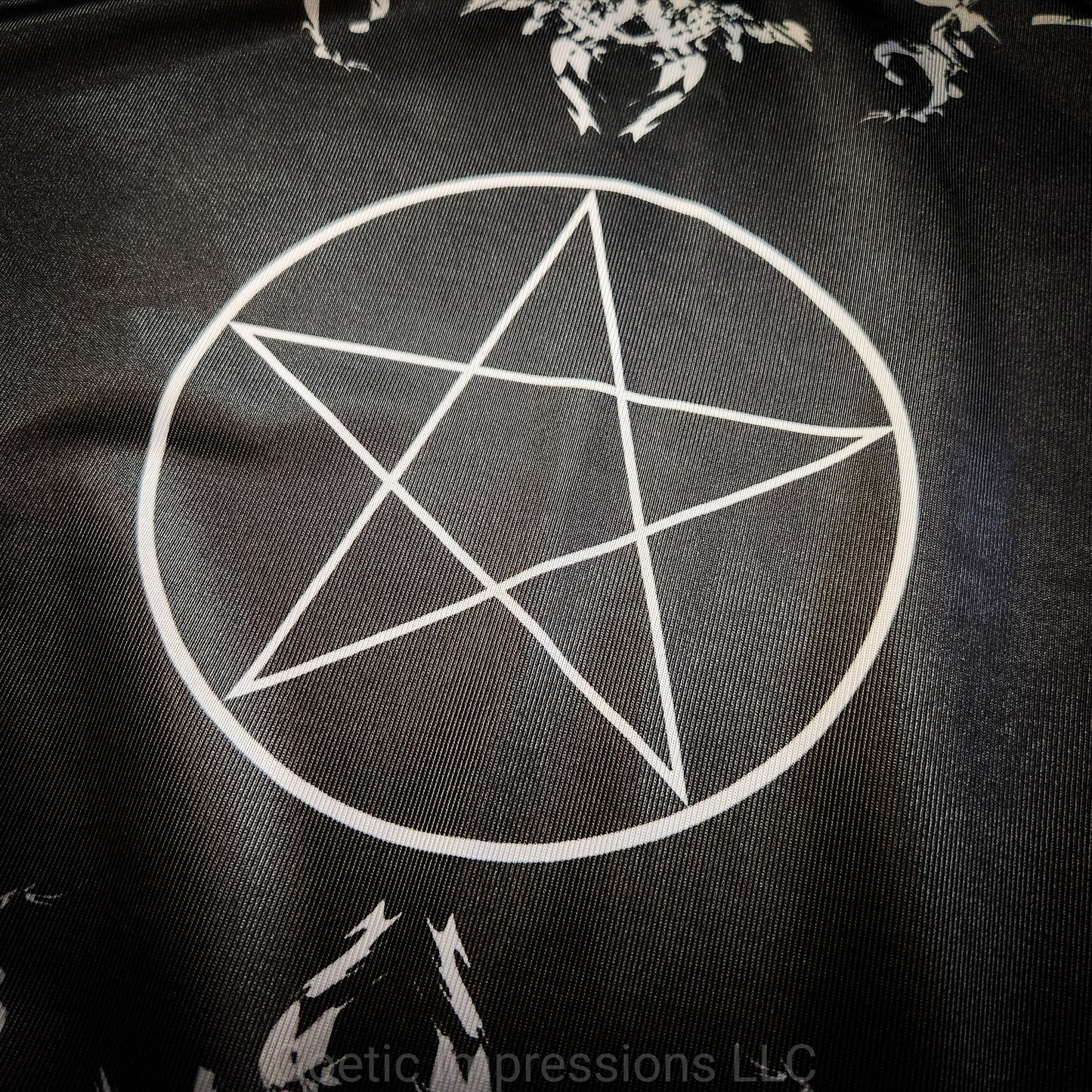 Grey Pentagram Altar Cloth