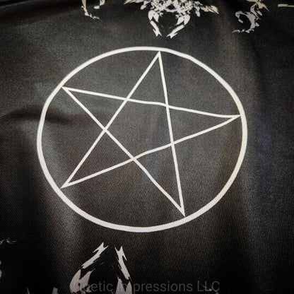 Grey Pentagram Altar Cloth
