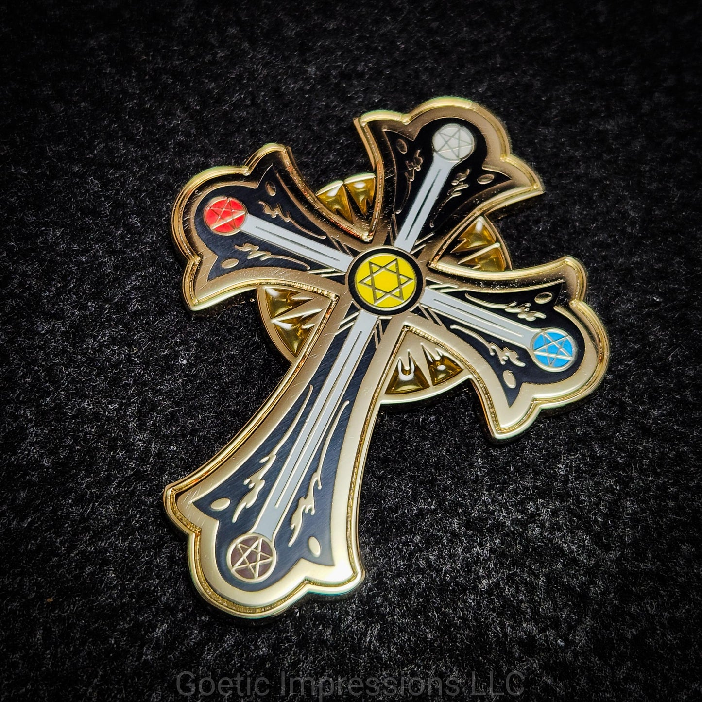 Kabbalistic Cross Enamel Pin