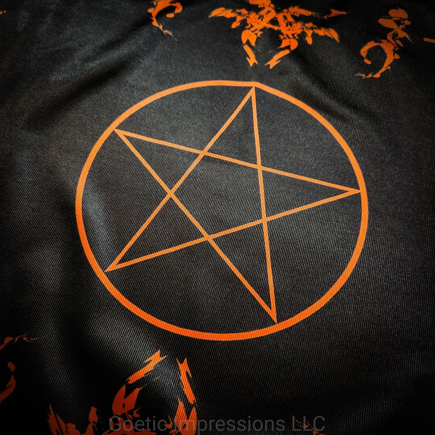 Orange Pentagram Altar Cloth
