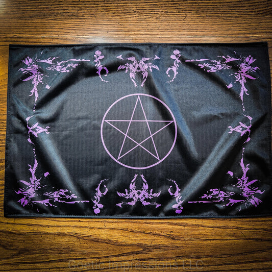 Purple Pentagram Altar Cloth