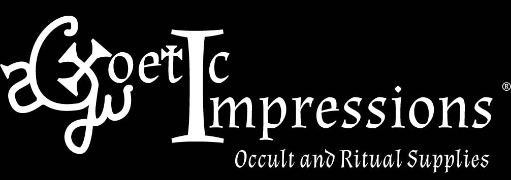 Goetic Impressions Occult and Ritual Supplies black and white logo.