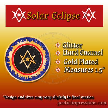 Thelemic Solar Eclipse Enamel Pin