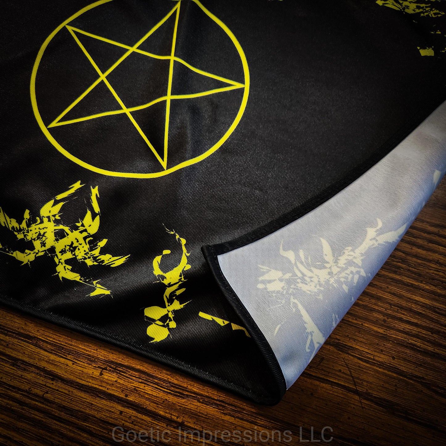 Yellow Pentagram Altar Cloth