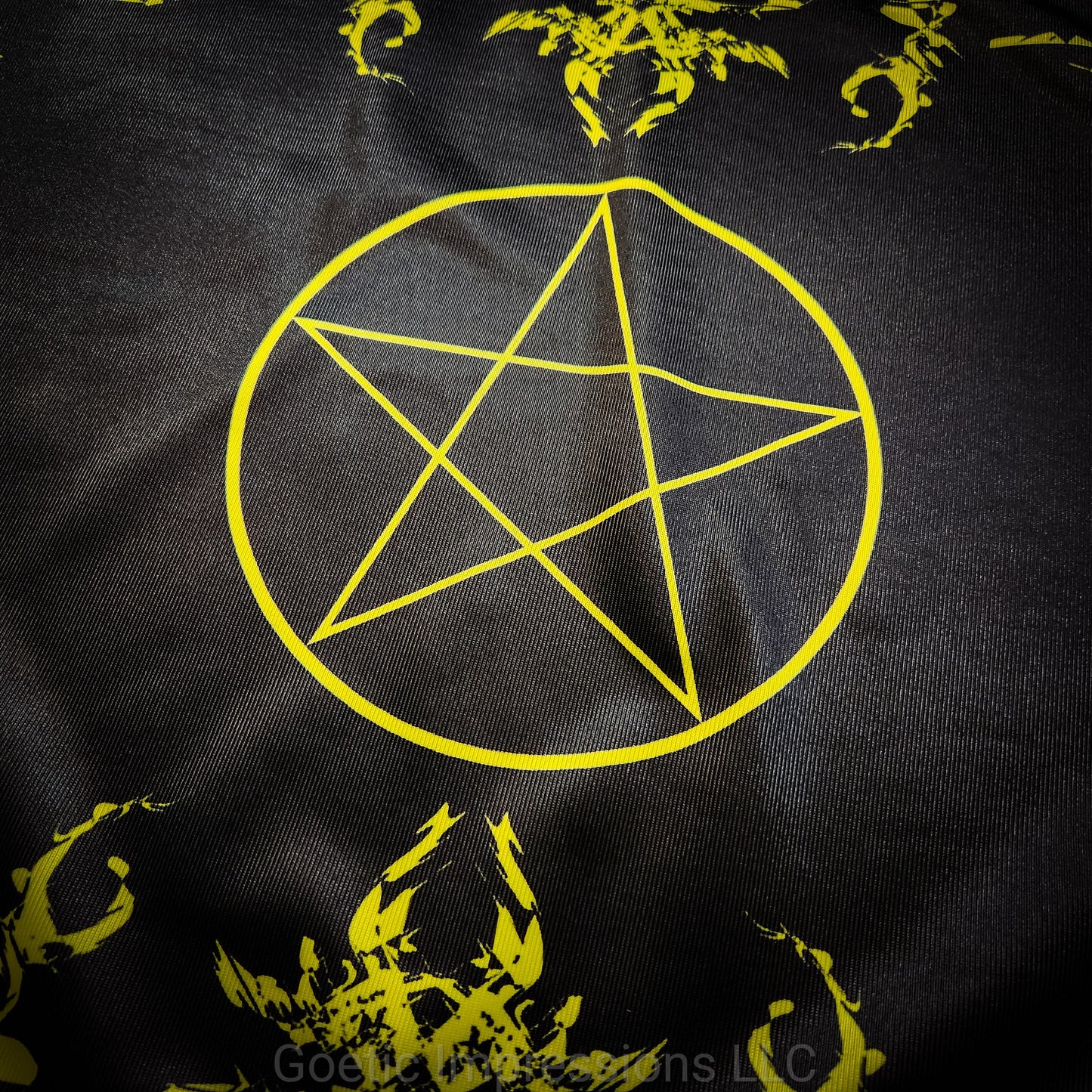 Yellow Pentagram Altar Cloth