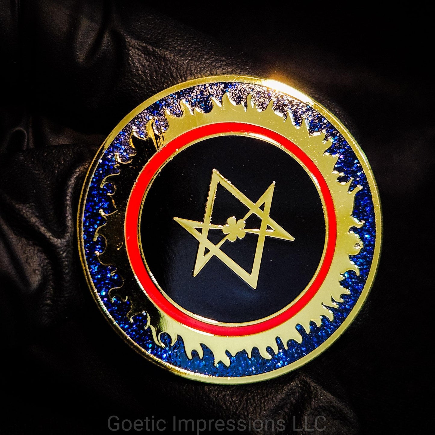 Thelemic Solar Eclipse Enamel Pin
