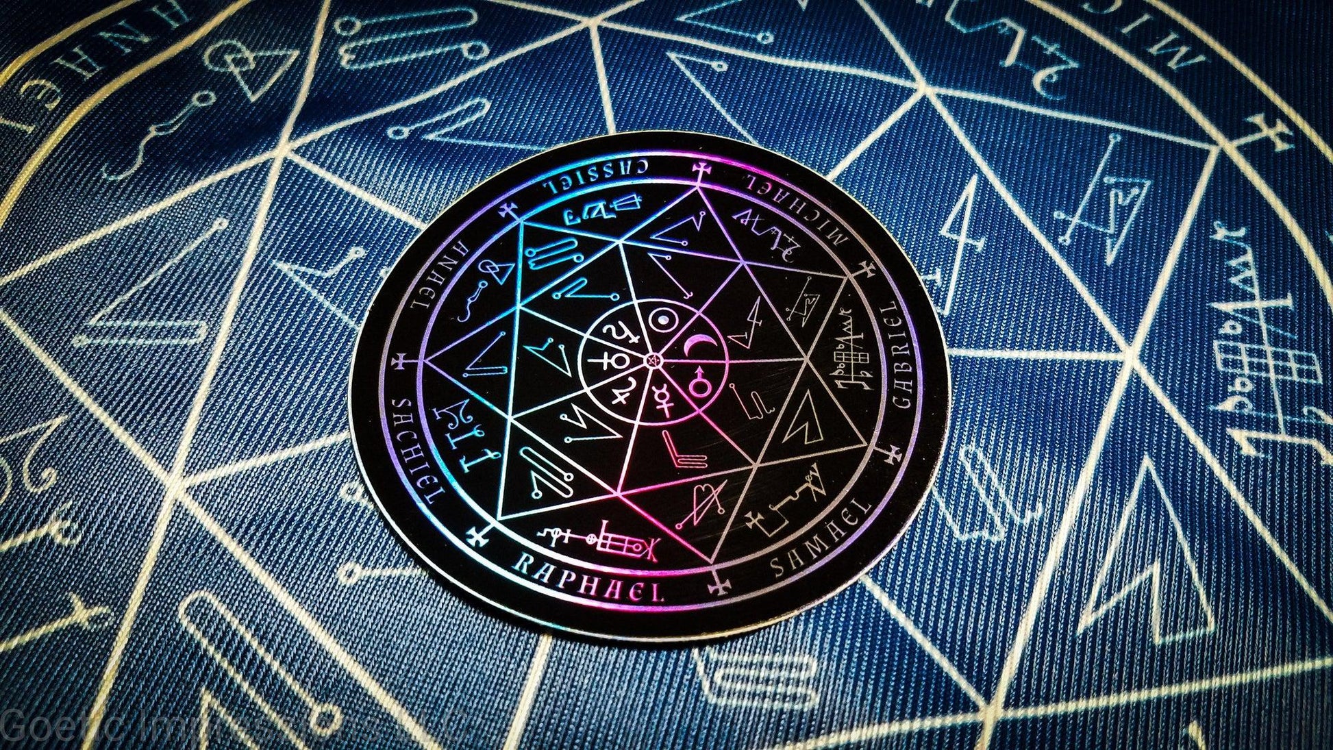 Planetary angel holographic stickers.