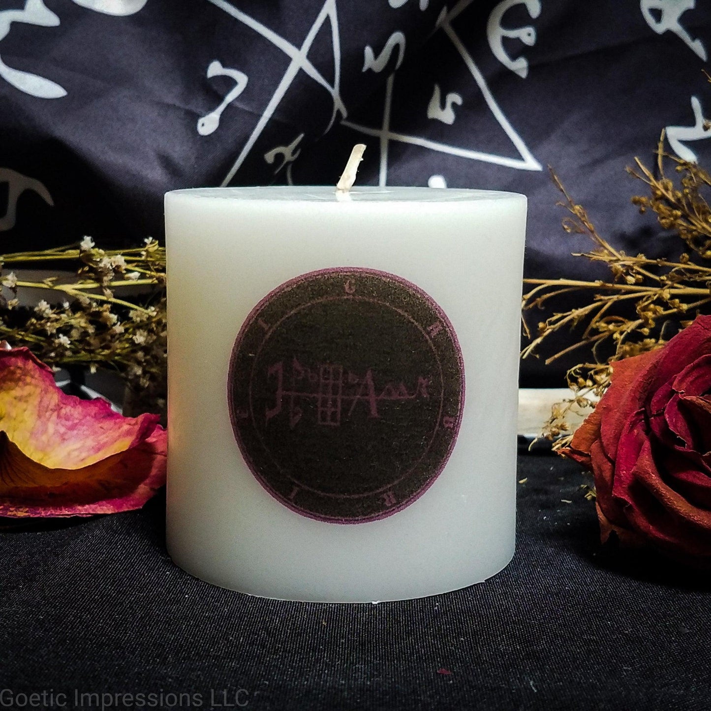 Archangel Gabriel White Pillar Candle