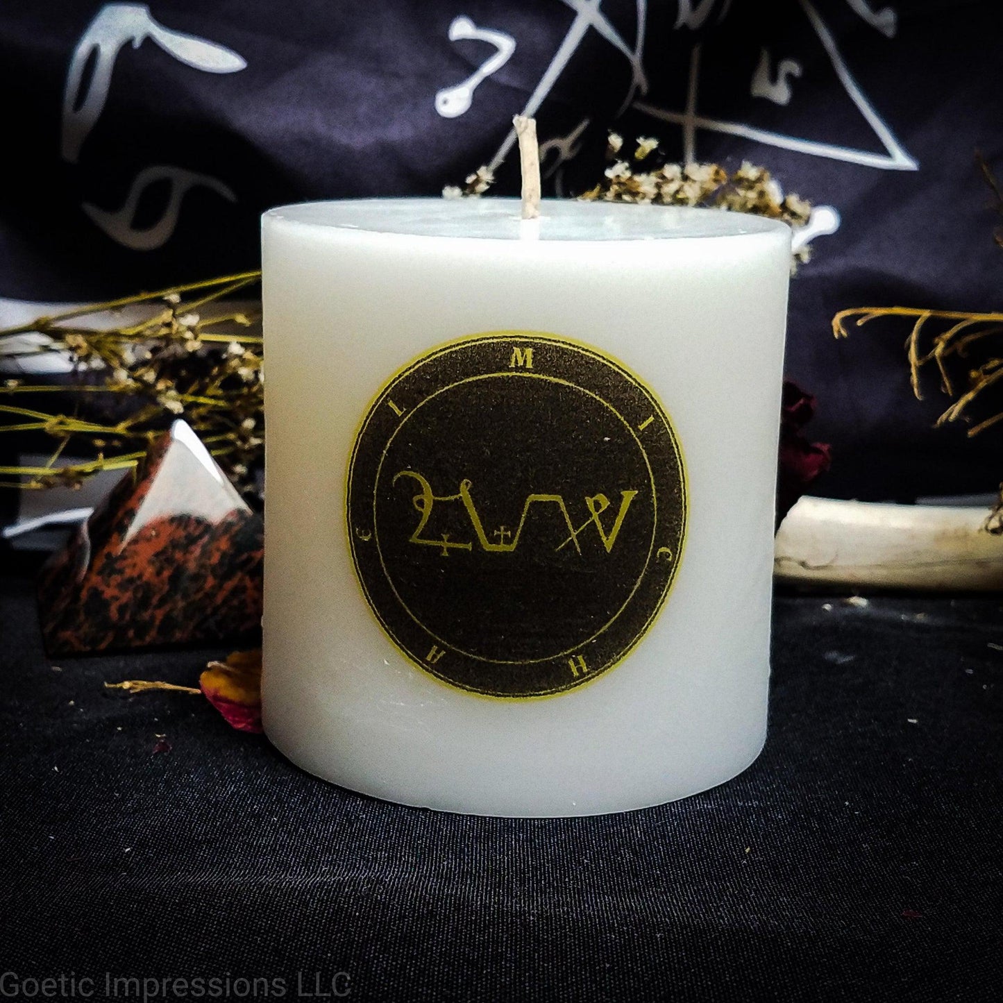 Archangel Michael White Pillar Candle