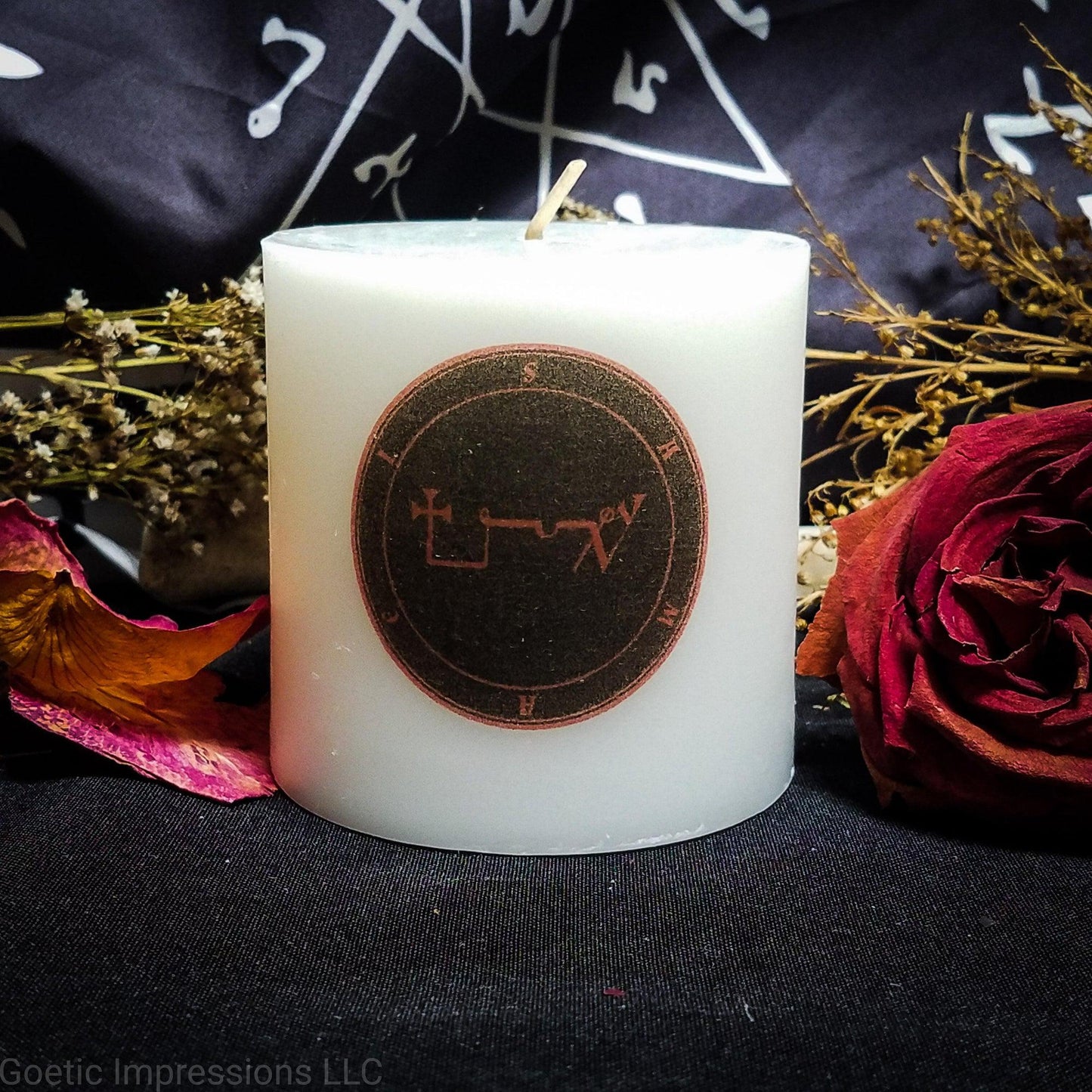 Archangel Samael White Pillar Candle