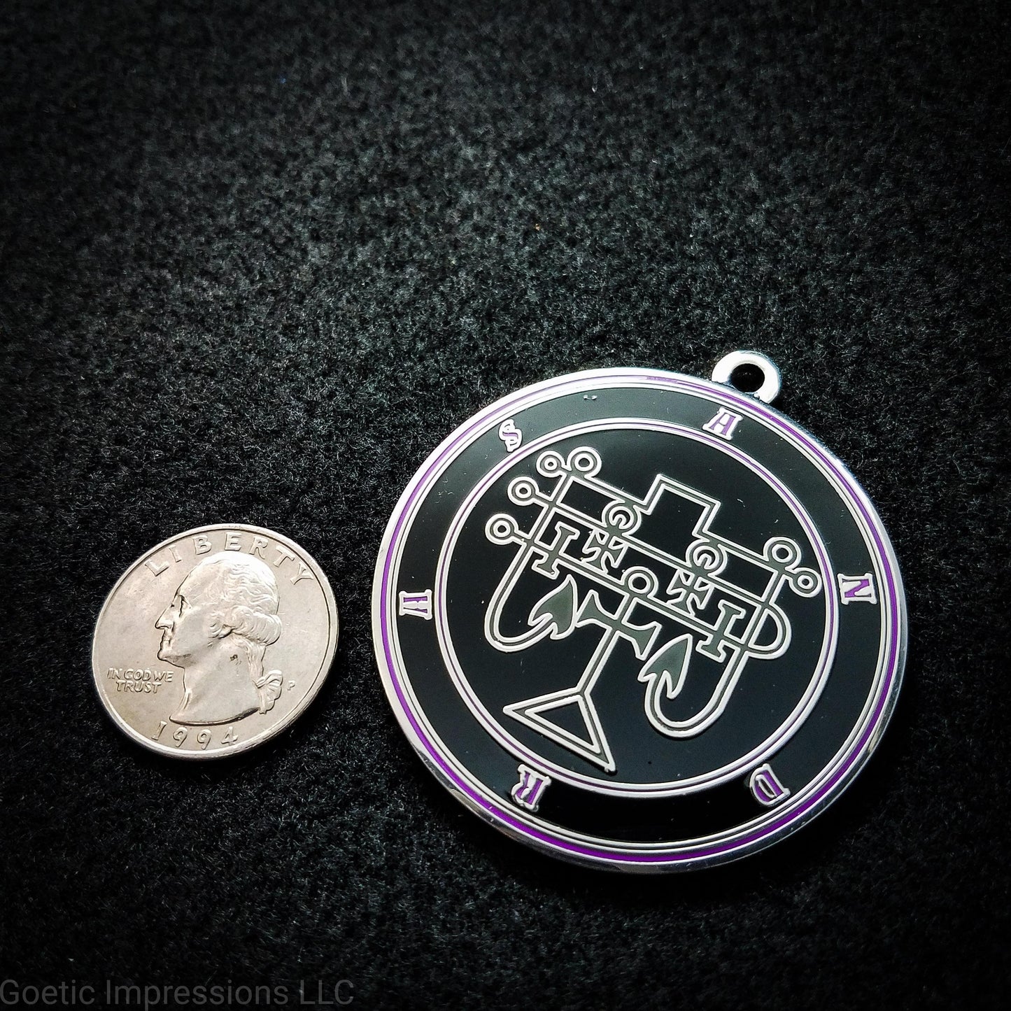 Black and Purple Andras Seal Talisman