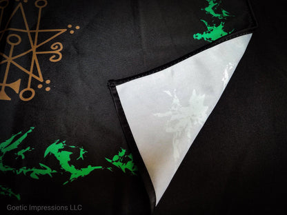 Green and Brown Asaroth Sigil Altar Cloth