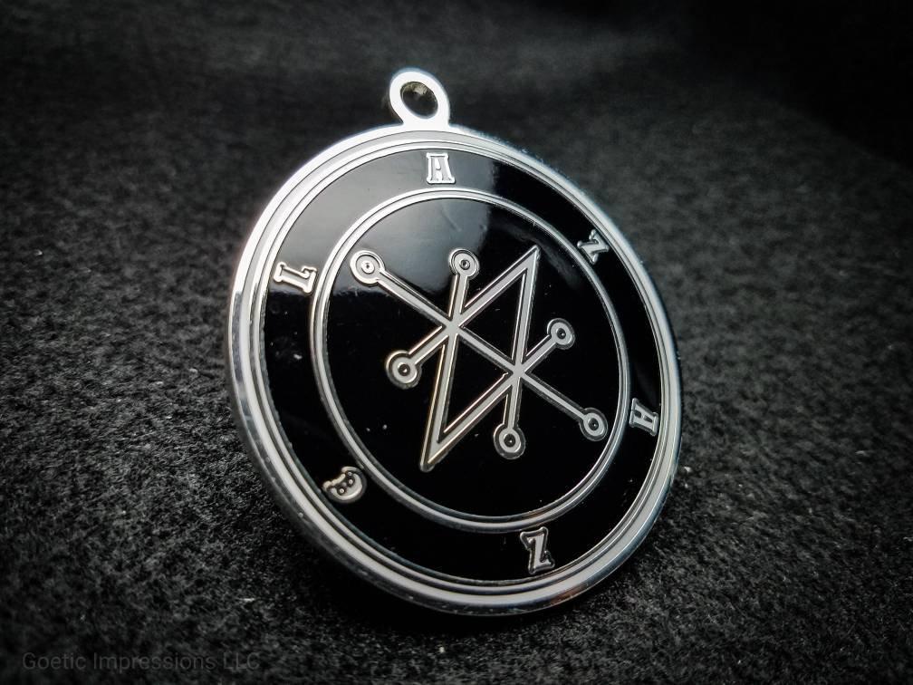 Black and White Azazel seal pendant