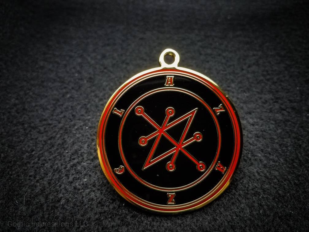 Black and Red Azazel seal pendant