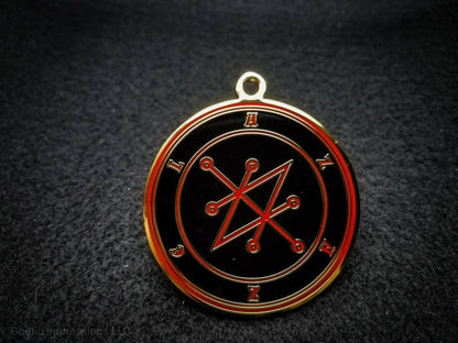 Black and Red Azazel seal pendant