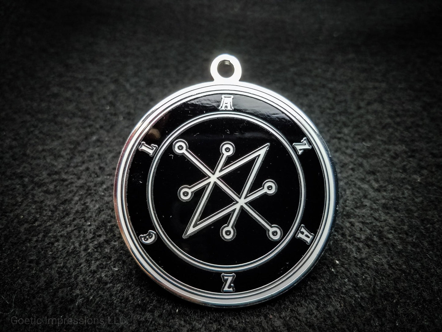 White and Black Azazel sigil talisman