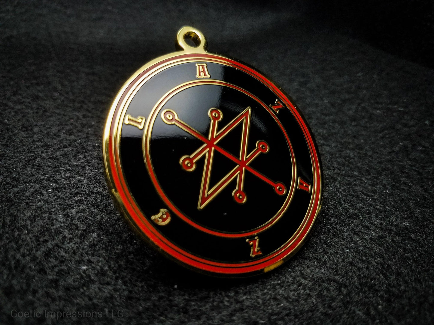 Black and Red Azazel sigil talisman