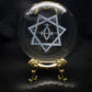 AA Star of Babalon sigil engraved in Crystal Ball