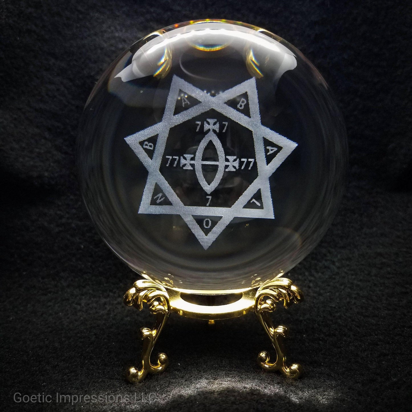 Star of Babalon sigil crystal ball