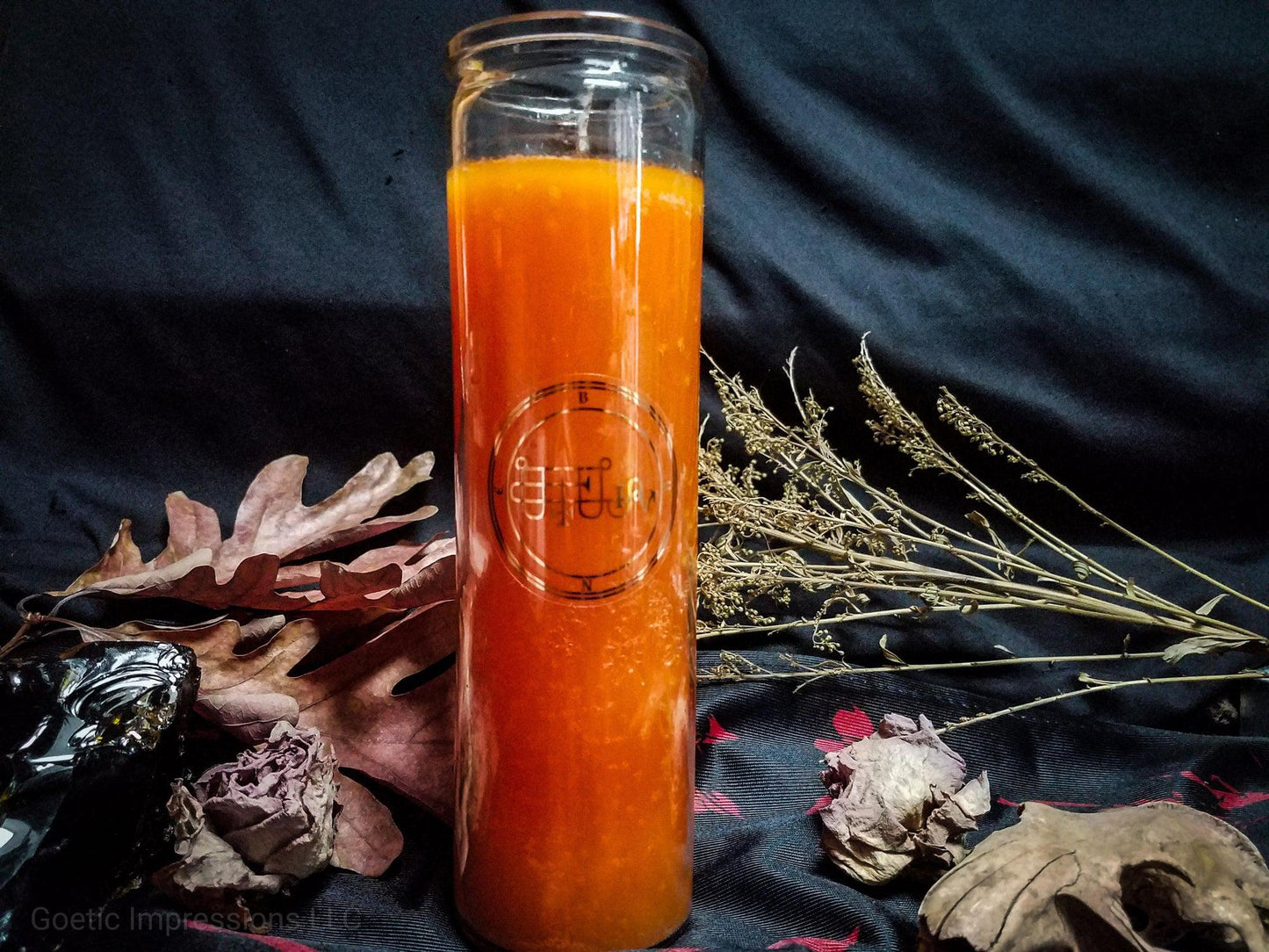 Orange 7 Day Candle with Copper Bune Seal