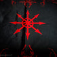 Black and Red Chaos Star Altar cloth