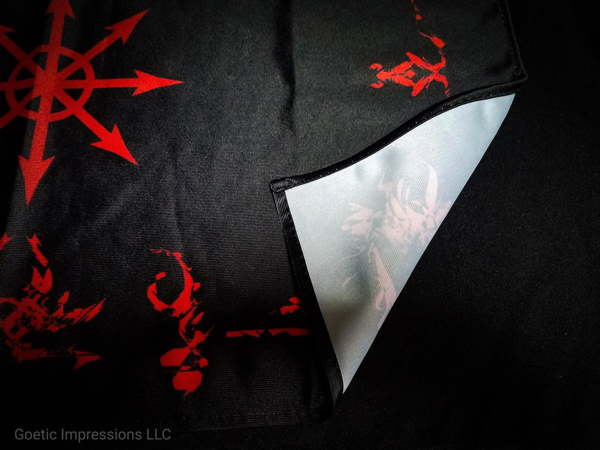 Black and Red Chaos Star Altar cloth