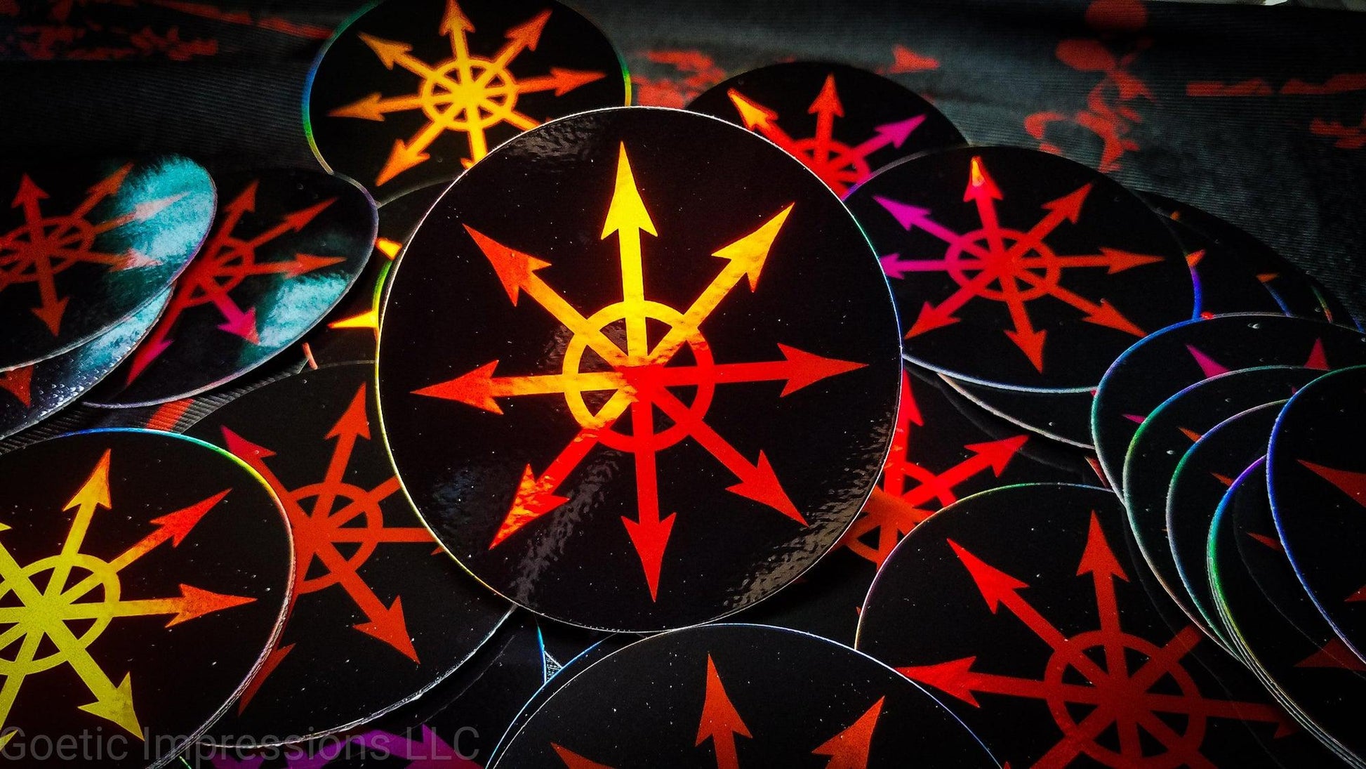 Chaos Star Holographic Sticker