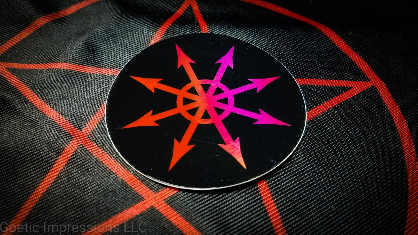 Chaos Star Holographic Sticker