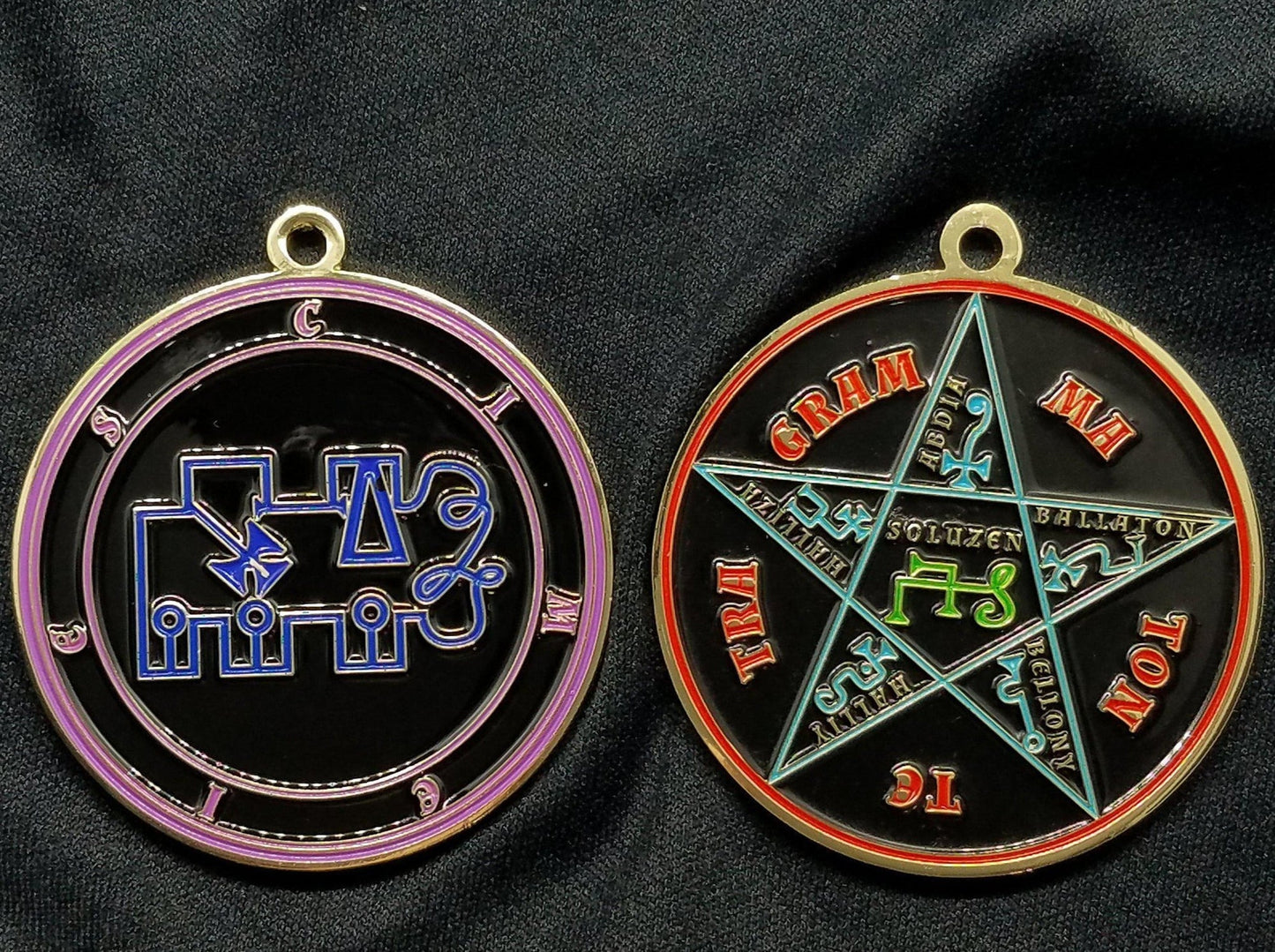 Cimeies sigil pendant with Pentagram of Solomon on the back