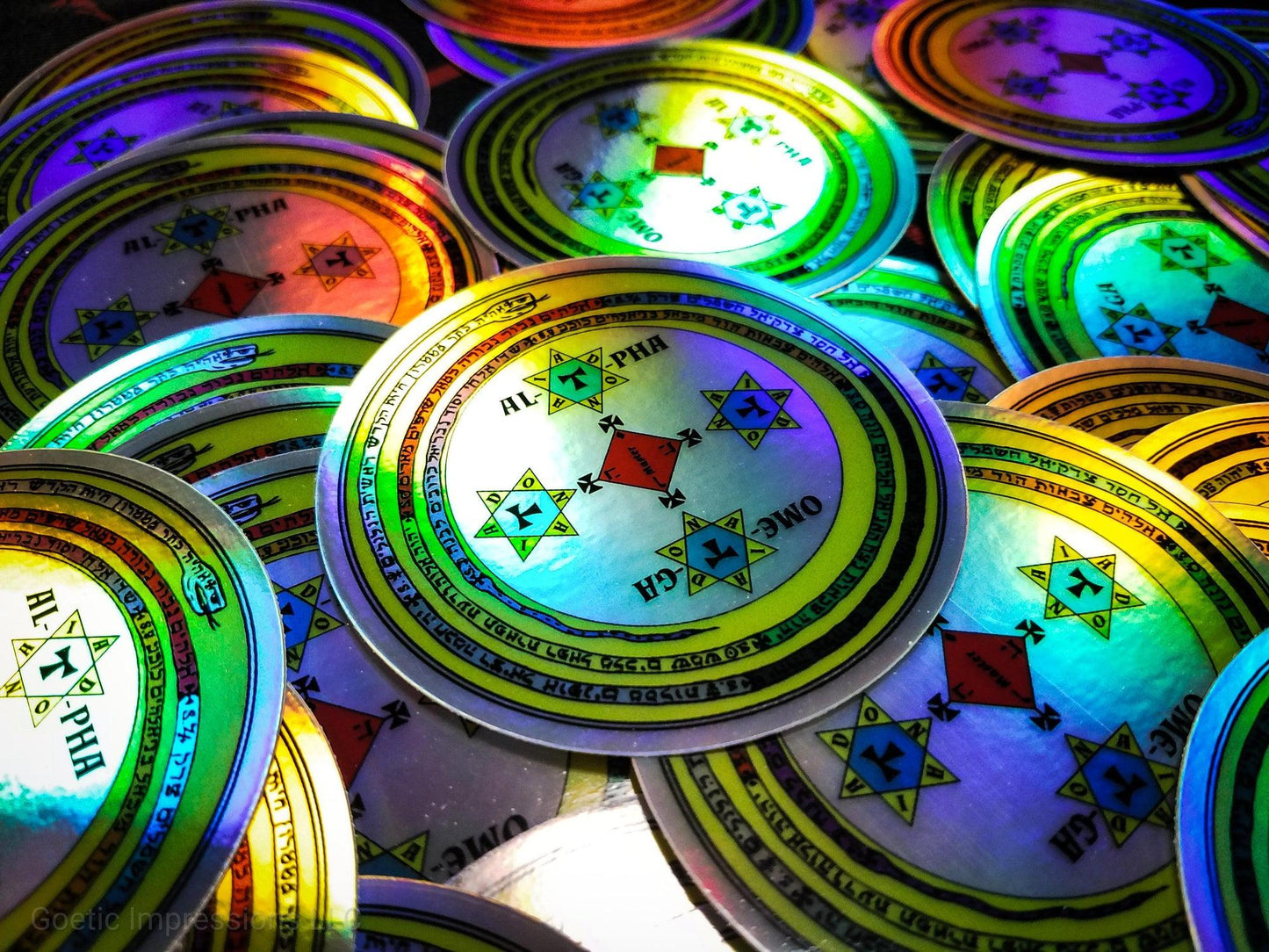 Circle of Solomon holographic sticker.