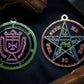 Crocell sigil pendant with pentacle of solomon on reverse side