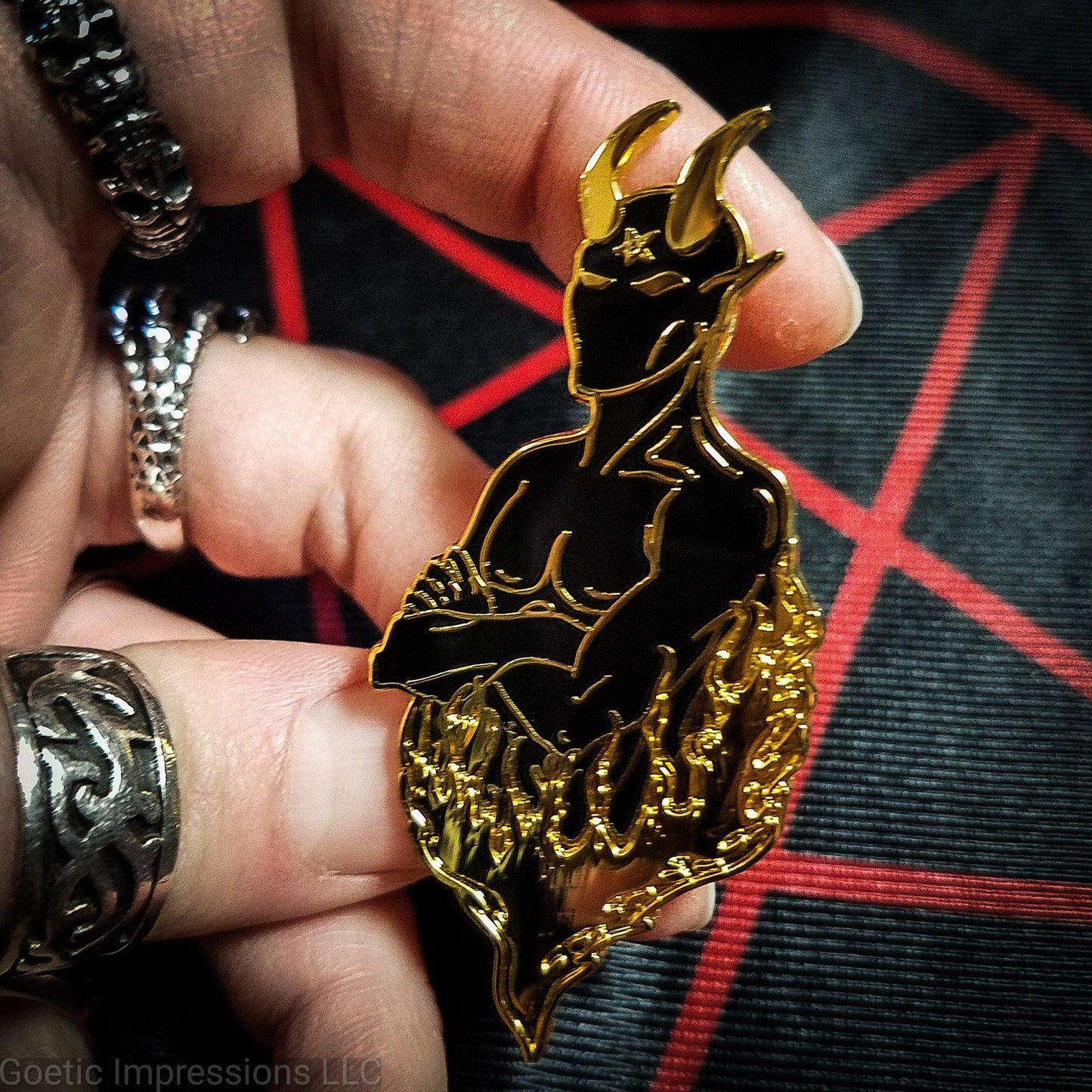 Satan: Dark Deities Enamel Pin