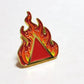 Fire alchemy enamel lapel pin