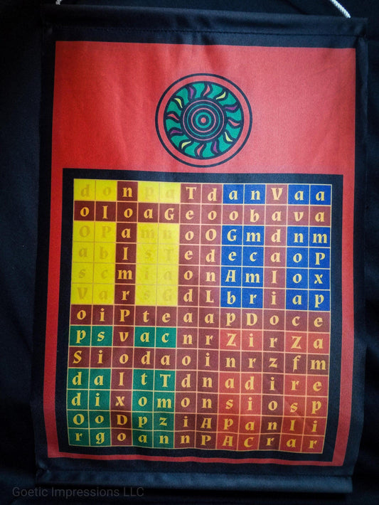 Enochian Fire Elemental Watchtower Banner