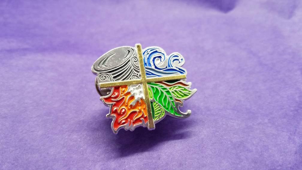 Four elements Elemental Alchemy enamel pin