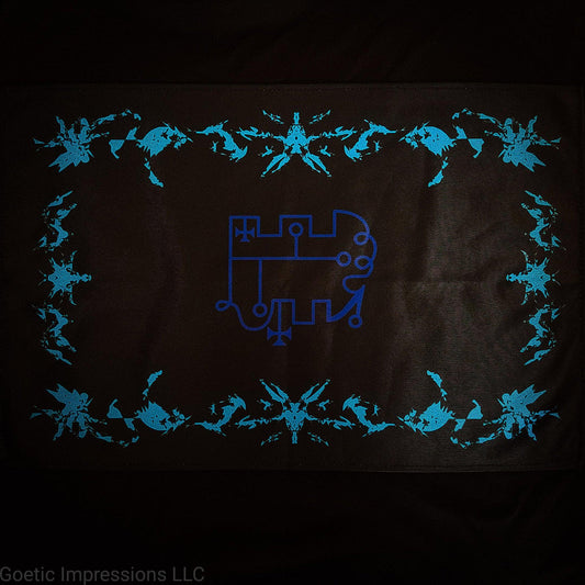Blue Stolas Altar cloth for Goetic offerings or evocations.