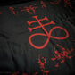Black and red Leviathan altar cloth