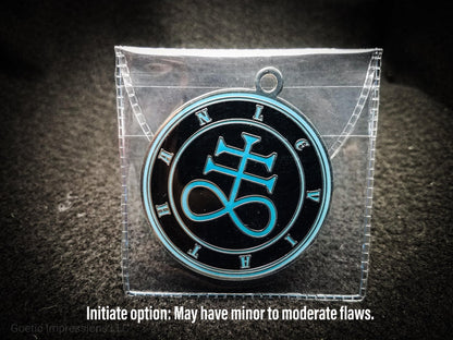 Initiate Black and Blue Leviathan sigil medallion
