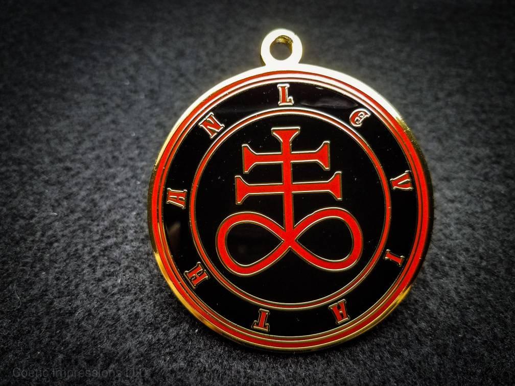 Black and red Leviathan Sigil Pendant