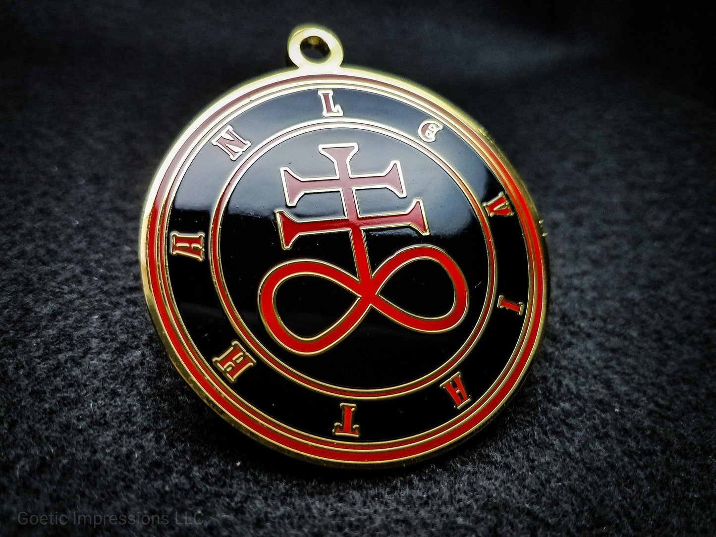 Red Leviathan Cross Pendant