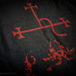 Black and red Lilith Altar cloth