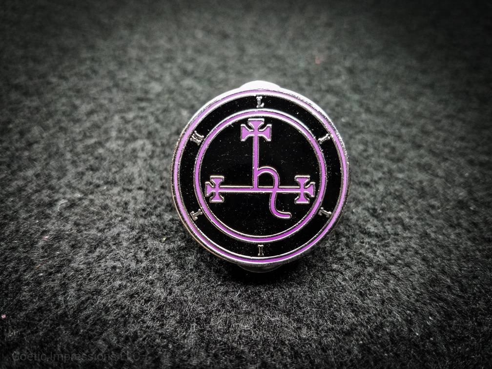 Black and Purple Lilith seal hard enamel pin
