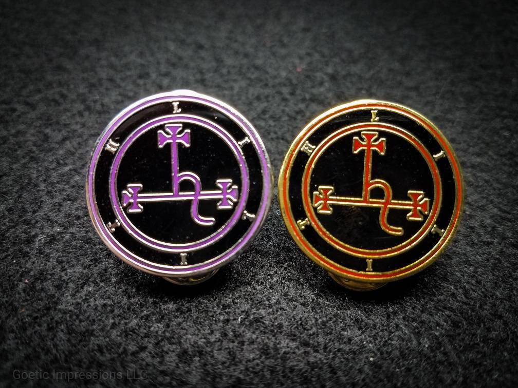 Purple and Red Lilith hard enamel pins