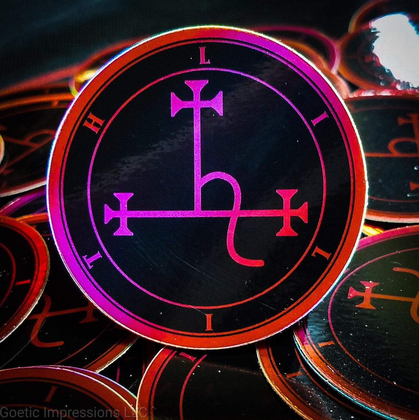 Satanic Sigil of Lilith Seal Holographic Sticker