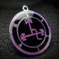 Purple and Silver Lilith sigil pendant