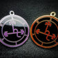 Purple and Red Lilith sigil pendants