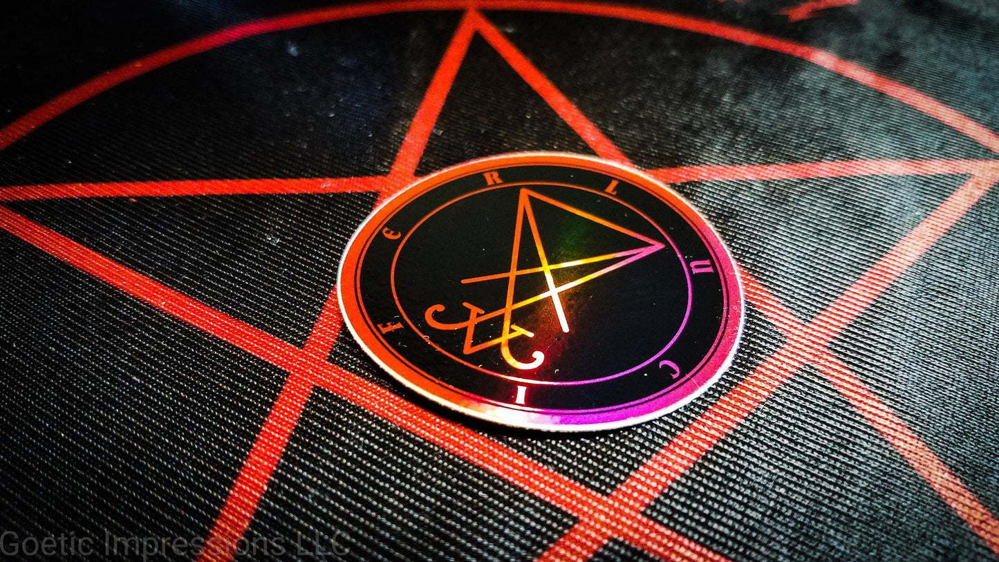 Satanic Sigil of Lucifer Seal Holographic Sticker