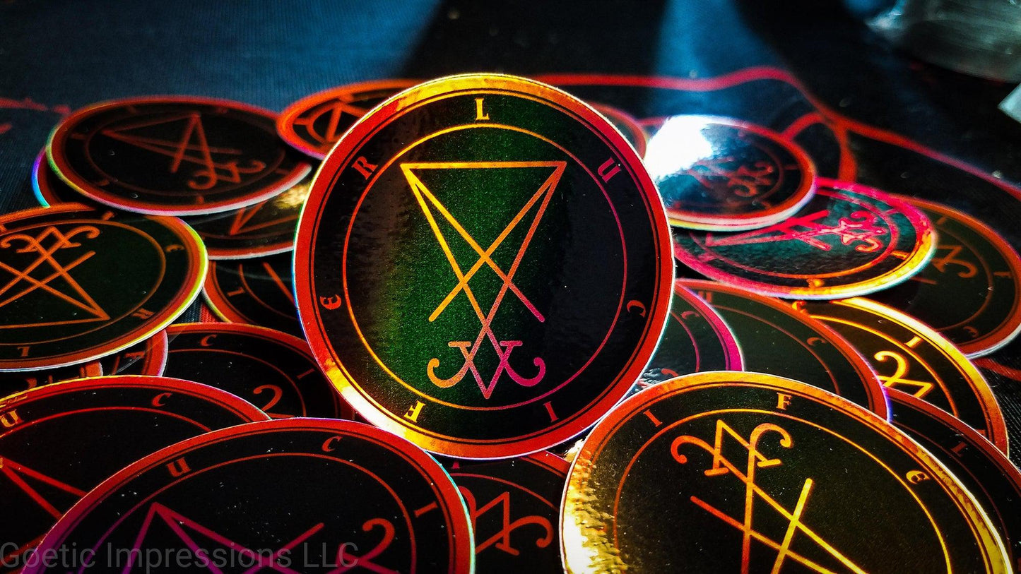 Satanic Sigil of Lucifer Seal Holographic Sticker