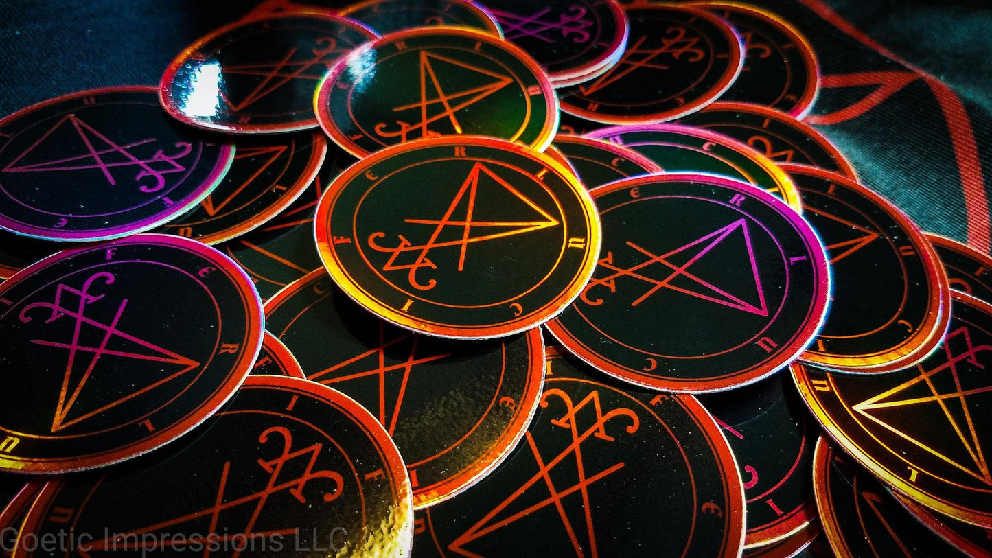 Satanic Sigil of Lucifer Seal Holographic Sticker