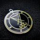 Yellow and Silver Lucifer seal amulet
